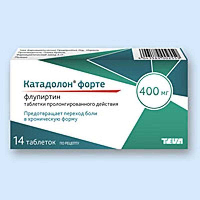 Katadolon Forte 400mg 14 pills buy Flupirtine non-narcotic analgesic agent online