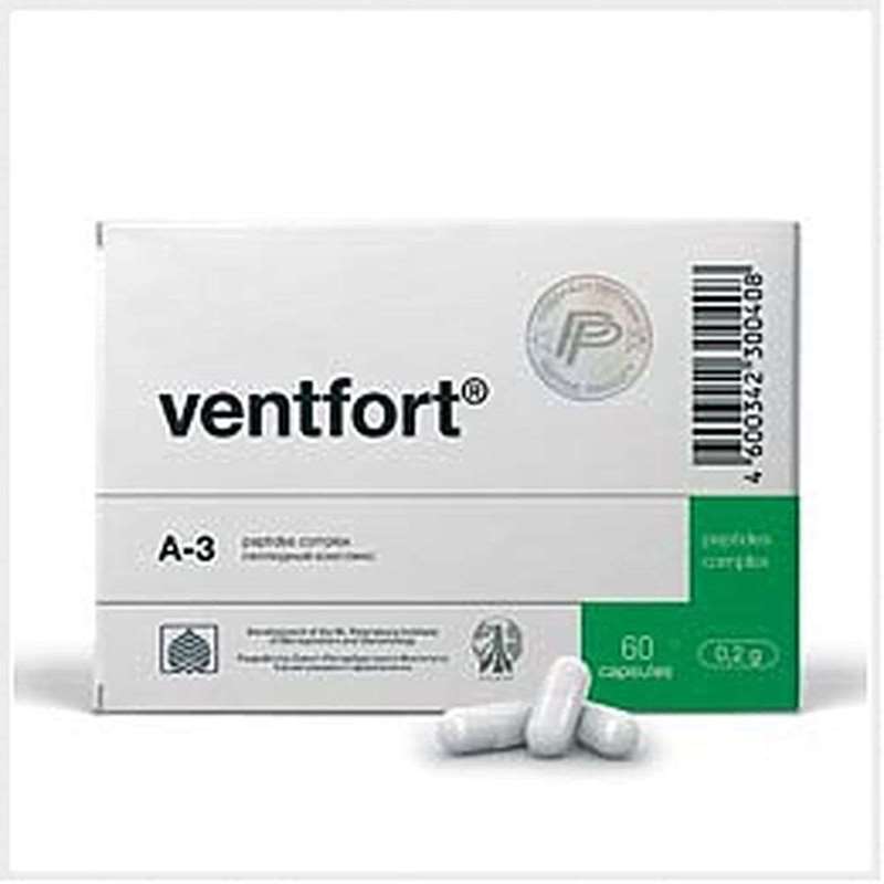 Ventfort 60 capsules peptide preparation vessel wall reinforcement at the cellular level