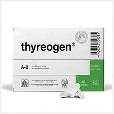Thyreogen 60 capsules peptide bioregulator thyroid recovery metabolism, increase in thyroid function 